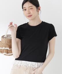 a/mie | <a>レースヘムTシャツ / 1216269500(Tシャツ/カットソー)