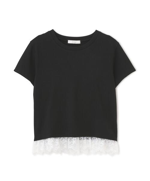 a/mie（アミー）の「＜ａ＞レースヘムＴシャツ / 1216269500（Tシャツ/カットソー・レディース・ブラック/ホワイト・MEDIUM/SMALL）」の16枚目の写真