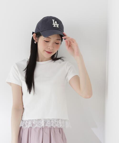 a/mie（アミー）の「＜ａ＞レースヘムＴシャツ / 1216269500（Tシャツ/カットソー・レディース・ブラック/ホワイト・MEDIUM/SMALL）」の18枚目の写真