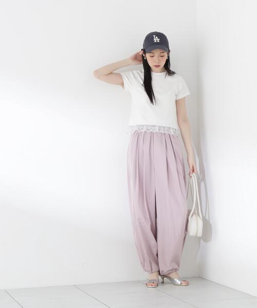 a/mie（アミー）の「＜ａ＞レースヘムＴシャツ / 1216269500（Tシャツ/カットソー・レディース・ブラック/ホワイト・MEDIUM/SMALL）」の20枚目の写真