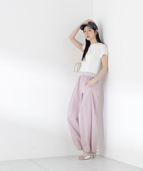 a/mie（アミー）の「＜ａ＞レースヘムＴシャツ / 1216269500（Tシャツ/カットソー・レディース・ブラック/ホワイト・MEDIUM/SMALL）」の21枚目の写真