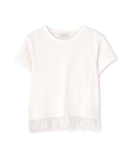 a/mie(アミー)の「【青島心さん着用】<a>レースヘムTシャツ / 1216269500(Tシャツ/カットソー・レディース・ブラック/ホワイト・MEDIUM/SMALL)」の9枚目の写真