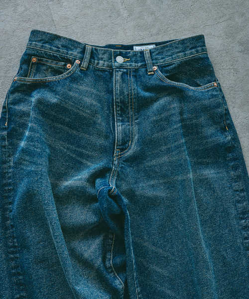 JOURNAL STANDARD relume（ジャーナルスタンダード　レリューム）の「クラフトデニム ワイドパンツ 12OZ（デニムパンツ・メンズ・ブルー/ブラックミックス/ブルー系その他・MEDIUM/LARGE）」の12枚目の写真