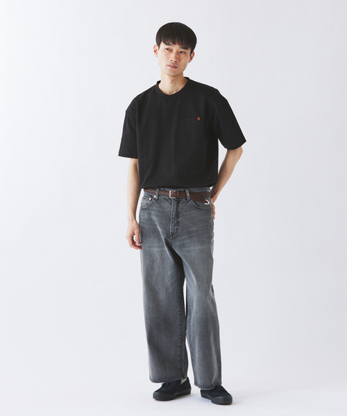 JOURNAL STANDARD relume（ジャーナルスタンダード　レリューム）の「クラフトデニム ワイドパンツ 12OZ（デニムパンツ・メンズ・ブルー/ブラックミックス/ブルー系その他・MEDIUM/LARGE）」の10枚目の写真