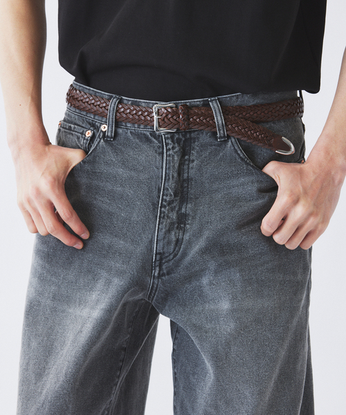 JOURNAL STANDARD relume（ジャーナルスタンダード　レリューム）の「クラフトデニム ワイドパンツ 12OZ（デニムパンツ・メンズ・ブルー/ブラックミックス/ブルー系その他・MEDIUM/LARGE）」の6枚目の写真