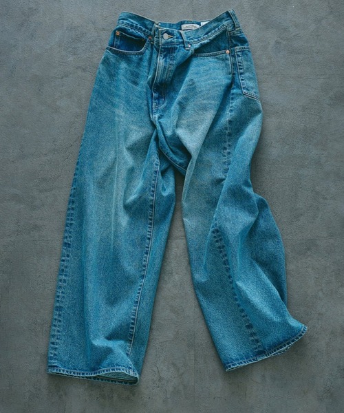JOURNAL STANDARD relume(ジャーナルスタンダード レリューム)の「クラフトデニム ワイドパンツ 12OZ(デニムパンツ・メンズ・ブルー/ブラックミックス/ブルー系その他・MEDIUM/LARGE)」の1枚目の写真