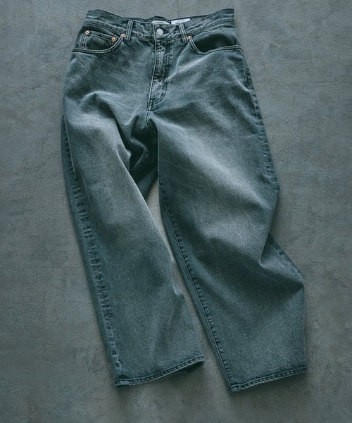 JOURNAL STANDARD relume(ジャーナルスタンダード レリューム)の「クラフトデニム ワイドパンツ 12OZ(デニムパンツ・メンズ・ブルー/ブラックミックス/ブルー系その他・MEDIUM/LARGE)」の2枚目の写真