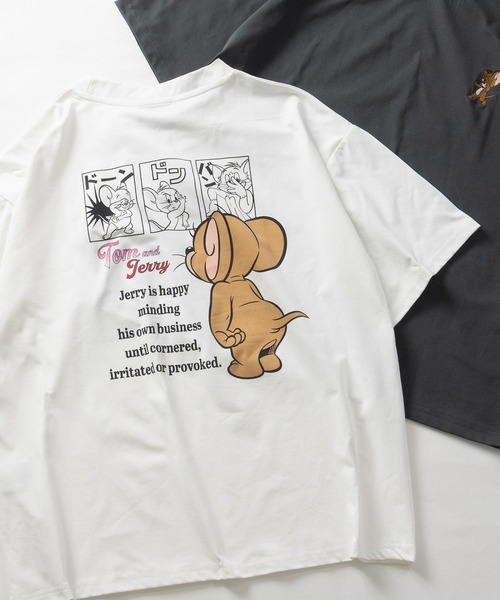 Tom&Jerry(トムアンドジェリー)の「【15】〔TOM&JERRY/トム&ジェリー〕ドライタッチ コットンライク ポケット刺繍 半袖Tシャツ 吸水速乾/UVカット さかな/三匹の子猫/カナリア(Tシャツ/カットソー・メンズ・ホワイト系3/ブラック系6/ブラック系5/ホワイト系2/ホワイト系1/ブラック系3/ブラック系1/ホワイト系6/ホワイト系4/ブラック系4/ブラック系2/ホワイト系5・MEDIUM/LARGE)」の2枚目の写真