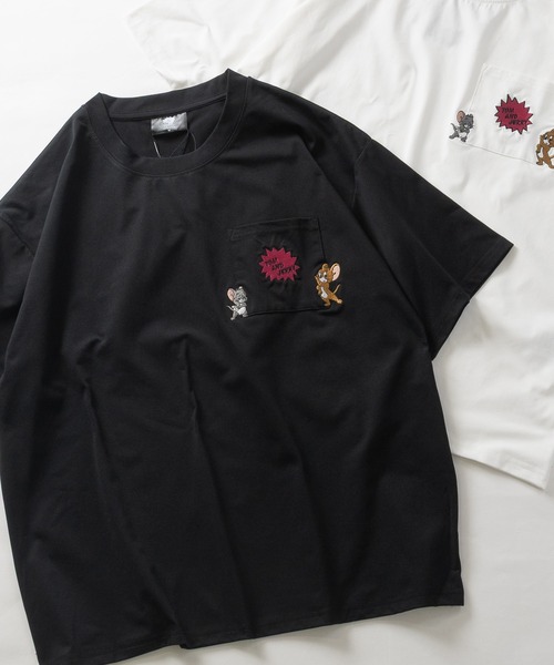Tom&Jerry(トムアンドジェリー)の「【15】〔TOM&JERRY/トム&ジェリー〕ドライタッチ コットンライク ポケット刺繍 半袖Tシャツ 吸水速乾/UVカット さかな/三匹の子猫/カナリア(Tシャツ/カットソー・メンズ・ホワイト系3/ブラック系6/ブラック系5/ホワイト系2/ホワイト系1/ブラック系3/ブラック系1/ホワイト系6/ホワイト系4/ブラック系4/ブラック系2/ホワイト系5・MEDIUM/LARGE)」の7枚目の写真