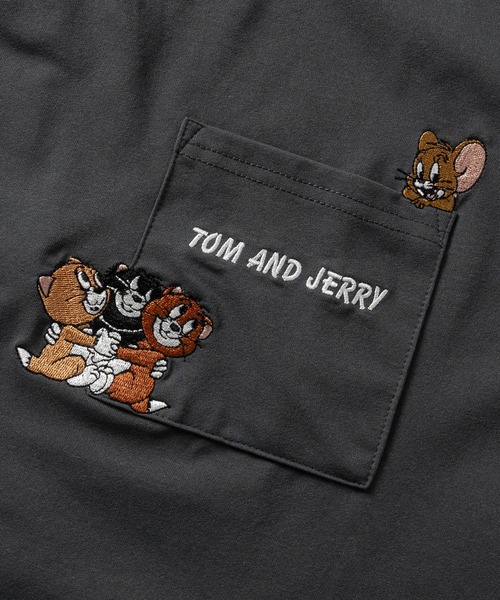 Tom&Jerry(トムアンドジェリー)の「【15】〔TOM&JERRY/トム&ジェリー〕ドライタッチ コットンライク ポケット刺繍 半袖Tシャツ 吸水速乾/UVカット さかな/三匹の子猫/カナリア(Tシャツ/カットソー・メンズ・ホワイト系3/ブラック系6/ブラック系5/ホワイト系2/ホワイト系1/ブラック系3/ブラック系1/ホワイト系6/ホワイト系4/ブラック系4/ブラック系2/ホワイト系5・MEDIUM/LARGE)」の21枚目の写真