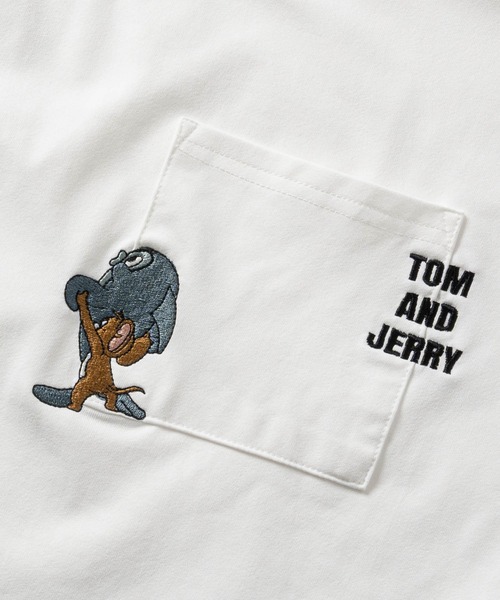 Tom&Jerry(トムアンドジェリー)の「【15】〔TOM&JERRY/トム&ジェリー〕ドライタッチ コットンライク ポケット刺繍 半袖Tシャツ 吸水速乾/UVカット さかな/三匹の子猫/カナリア(Tシャツ/カットソー・メンズ・ホワイト系3/ブラック系6/ブラック系5/ホワイト系2/ホワイト系1/ブラック系3/ブラック系1/ホワイト系6/ホワイト系4/ブラック系4/ブラック系2/ホワイト系5・MEDIUM/LARGE)」の19枚目の写真