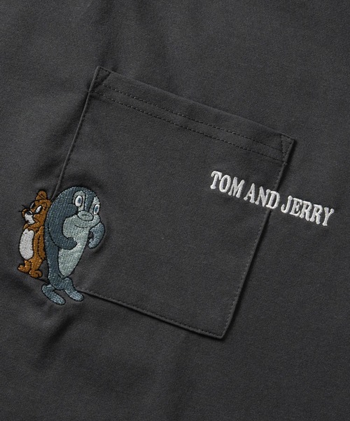 Tom&Jerry(トムアンドジェリー)の「【15】〔TOM&JERRY/トム&ジェリー〕ドライタッチ コットンライク ポケット刺繍 半袖Tシャツ 吸水速乾/UVカット さかな/三匹の子猫/カナリア(Tシャツ/カットソー・メンズ・ホワイト系3/ブラック系6/ブラック系5/ホワイト系2/ホワイト系1/ブラック系3/ブラック系1/ホワイト系6/ホワイト系4/ブラック系4/ブラック系2/ホワイト系5・MEDIUM/LARGE)」の20枚目の写真