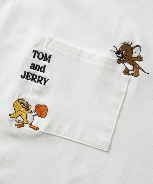 Tom&Jerry(トムアンドジェリー)の「【15】〔TOM&JERRY/トム&ジェリー〕ドライタッチ コットンライク ポケット刺繍 半袖Tシャツ 吸水速乾/UVカット さかな/三匹の子猫/カナリア(Tシャツ/カットソー・メンズ・ホワイト系3/ブラック系6/ブラック系5/ホワイト系2/ホワイト系1/ブラック系3/ブラック系1/ホワイト系6/ホワイト系4/ブラック系4/ブラック系2/ホワイト系5・MEDIUM/LARGE)」の22枚目の写真