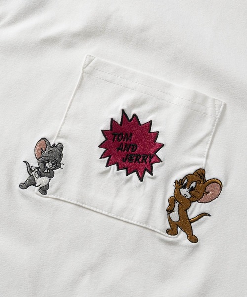 Tom&Jerry(トムアンドジェリー)の「【15】〔TOM&JERRY/トム&ジェリー〕ドライタッチ コットンライク ポケット刺繍 半袖Tシャツ 吸水速乾/UVカット さかな/三匹の子猫/カナリア(Tシャツ/カットソー・メンズ・ホワイト系3/ブラック系6/ブラック系5/ホワイト系2/ホワイト系1/ブラック系3/ブラック系1/ホワイト系6/ホワイト系4/ブラック系4/ブラック系2/ホワイト系5・MEDIUM/LARGE)」の16枚目の写真