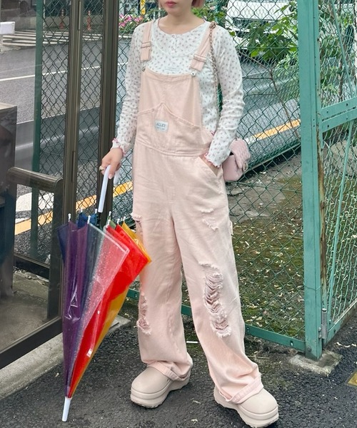 Alley Tokyo(アリートーキョー)の「パターンメッシュのロンTキャミセット(Tシャツ/カットソー・レディース・ピンク/アニマル/オフホワイト・FREE)」の8枚目の写真