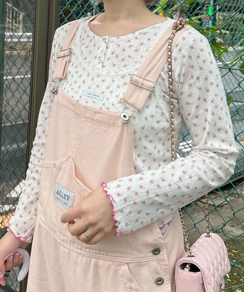 Alley Tokyo(アリートーキョー)の「パターンメッシュのロンTキャミセット(Tシャツ/カットソー・レディース・ピンク/アニマル/オフホワイト・FREE)」の10枚目の写真