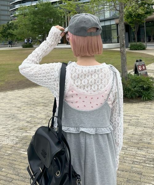 Alley Tokyo(アリートーキョー)の「パターンメッシュのロンTキャミセット(Tシャツ/カットソー・レディース・ピンク/アニマル/オフホワイト・FREE)」の20枚目の写真