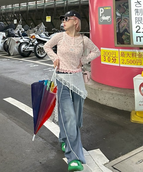 Alley Tokyo(アリートーキョー)の「パターンメッシュのロンTキャミセット(Tシャツ/カットソー・レディース・ピンク/アニマル/オフホワイト・FREE)」の17枚目の写真