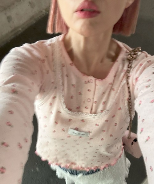 Alley Tokyo(アリートーキョー)の「パターンメッシュのロンTキャミセット(Tシャツ/カットソー・レディース・ピンク/アニマル/オフホワイト・FREE)」の18枚目の写真