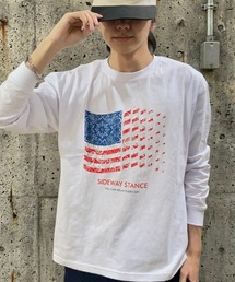 ZOZOMARKET by ren | 【インフルエンサー renセレクト】バンダナ星条旗長袖Tシャツ(Tシャツ/カットソー)