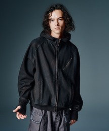 glamb（グラム）の「Paraffin Coated High Neck Hoodie / パラフィンコートハイネックフーディー（パーカー）」