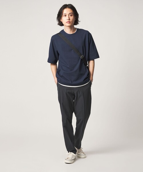 A DAY IN THE LIFE UNITED ARROWS(アデイインザライフユナイテッドアローズ)の「シルケット サッカー リラックス カットソー-吸水速乾-<A DAY IN THE LIFE>(Tシャツ/カットソー・メンズ・その他1/ホワイト/ネイビー・L/M)」の19枚目の写真