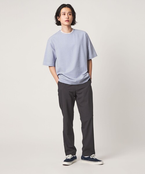 A DAY IN THE LIFE UNITED ARROWS(アデイインザライフユナイテッドアローズ)の「シルケット サッカー リラックス カットソー-吸水速乾-<A DAY IN THE LIFE>(Tシャツ/カットソー・メンズ・その他1/ホワイト/ネイビー・L/M)」の22枚目の写真