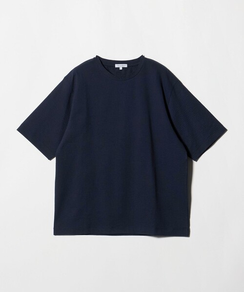 A DAY IN THE LIFE UNITED ARROWS(アデイインザライフユナイテッドアローズ)の「シルケット サッカー リラックス カットソー-吸水速乾-<A DAY IN THE LIFE>(Tシャツ/カットソー・メンズ・その他1/ホワイト/ネイビー・L/M)」の4枚目の写真