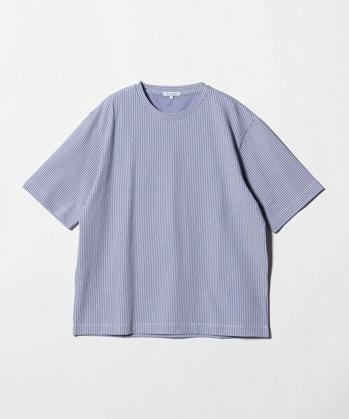 A DAY IN THE LIFE UNITED ARROWS(アデイインザライフユナイテッドアローズ)の「シルケット サッカー リラックス カットソー-吸水速乾-<A DAY IN THE LIFE>(Tシャツ/カットソー・メンズ・その他1/ホワイト/ネイビー・L/M)」の9枚目の写真