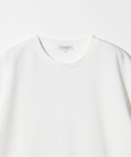 A DAY IN THE LIFE UNITED ARROWS(アデイインザライフユナイテッドアローズ)の「シルケット サッカー リラックス カットソー-吸水速乾-<A DAY IN THE LIFE>(Tシャツ/カットソー・メンズ・その他1/ホワイト/ネイビー・L/M)」の12枚目の写真