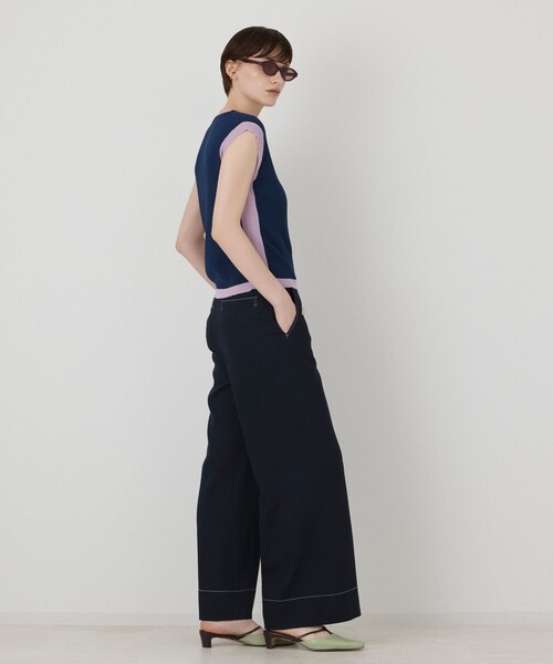 Diagram(ダイアグラム)の「シャンブレーマリンパンツ(その他パンツ・レディース・グレー/ネイビー・34/38/36)」の4枚目の写真
