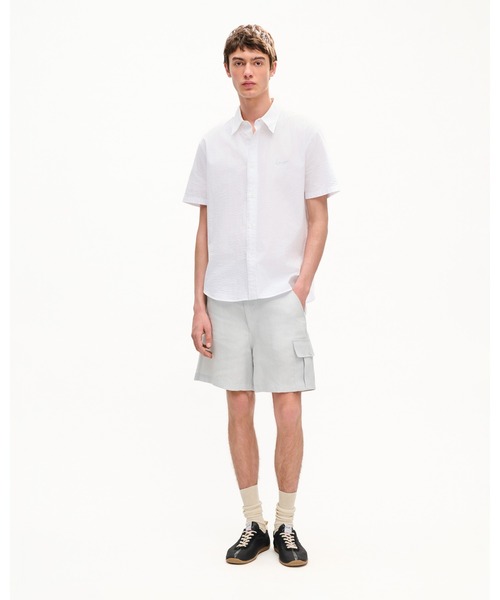 KENZO(ケンゾー)の「'KENZO Signature' カジュアル ショートスリーブ シャツ イン シアサッカー コットン(シャツ/ブラウス・メンズ・ホワイト系その他・MEDIUM/LARGE/SMALL/X-SMALL/X-LARGE)」の4枚目の写真