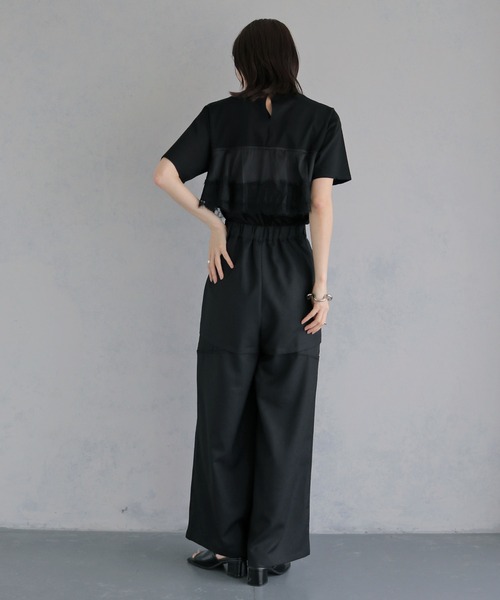 &g'aime（アンジェム）の「【&ｇ'aime 】サテンビスチェレイヤードT　Satin Bustier Layered Tee（Tシャツ/カットソー・レディース・ホワイト/ブラック・FREE）」の13枚目の写真