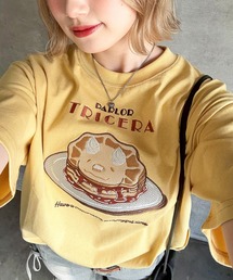 DOUBLE NAME | PARLOR刺しゅうTEE（パンケーキ）(Tシャツ/カットソー)