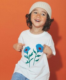 aBity select（アビティセレクト）の「【aBity select./アビティセレクト】サガラ刺繍フラワー半袖Tシャツ（Tシャツ/カットソー）」