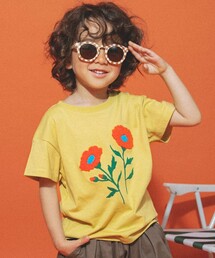 aBity select（アビティセレクト）の「【aBity select./アビティセレクト】サガラ刺繍フラワー半袖Tシャツ（Tシャツ/カットソー）」