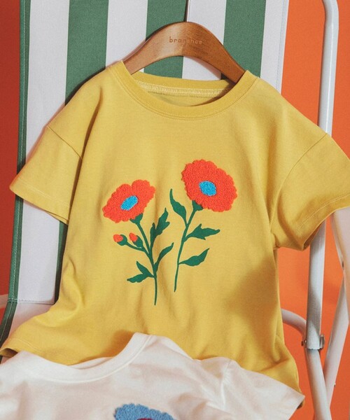 aBity select(アビティセレクト)の「【aBity select./アビティセレクト】サガラ刺繍フラワー半袖Tシャツ(Tシャツ/カットソー・キッズ・オフホワイト/マスタード/ブルー・130/110/100/120/90)」の15枚目の写真