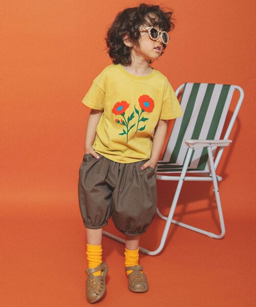 aBity select(アビティセレクト)の「【aBity select./アビティセレクト】サガラ刺繍フラワー半袖Tシャツ(Tシャツ/カットソー・キッズ・オフホワイト/マスタード/ブルー・130/110/100/120/90)」の18枚目の写真