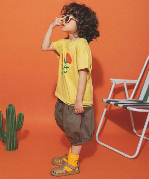 aBity select(アビティセレクト)の「【aBity select./アビティセレクト】サガラ刺繍フラワー半袖Tシャツ(Tシャツ/カットソー・キッズ・オフホワイト/マスタード/ブルー・130/110/100/120/90)」の19枚目の写真