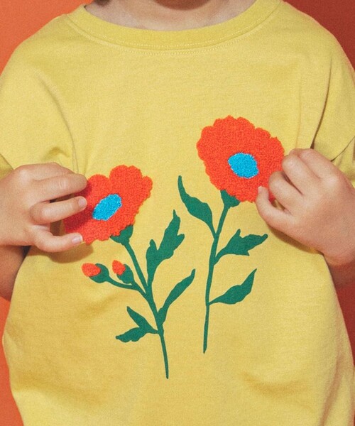 aBity select(アビティセレクト)の「【aBity select./アビティセレクト】サガラ刺繍フラワー半袖Tシャツ(Tシャツ/カットソー・キッズ・オフホワイト/マスタード/ブルー・130/110/100/120/90)」の20枚目の写真