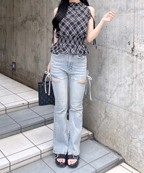 INGNI(イング)の「2Wayリボンアメスリブラウス(シャツ/ブラウス・レディース・ホワイト系その他3/ブラック系/ホワイト系その他7・M)」の21枚目の写真