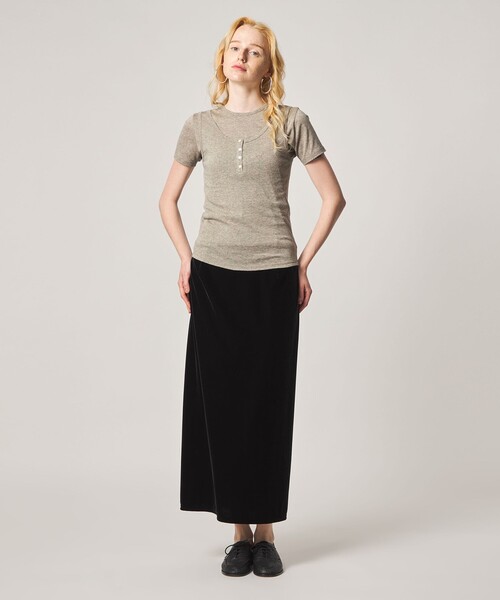 Steven Alan(スティーブンアラン)の「<Steven Alan>ラメジャージー タンクトップ(タンクトップ・レディース・ベージュ/ネイビー/グレー系・FREE)」の6枚目の写真
