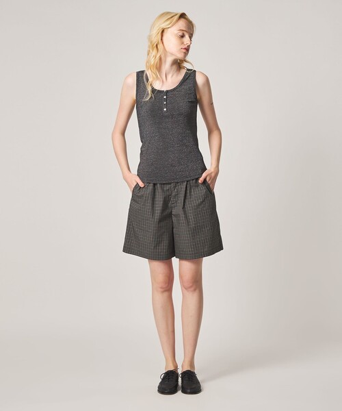 Steven Alan(スティーブンアラン)の「<Steven Alan>ラメジャージー タンクトップ(タンクトップ・レディース・ベージュ/ネイビー/グレー系・FREE)」の8枚目の写真
