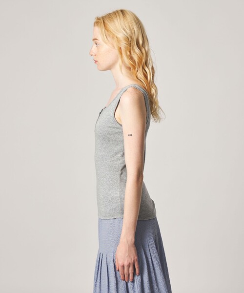 Steven Alan(スティーブンアラン)の「<Steven Alan>ラメジャージー タンクトップ(タンクトップ・レディース・ベージュ/ネイビー/グレー系・FREE)」の10枚目の写真