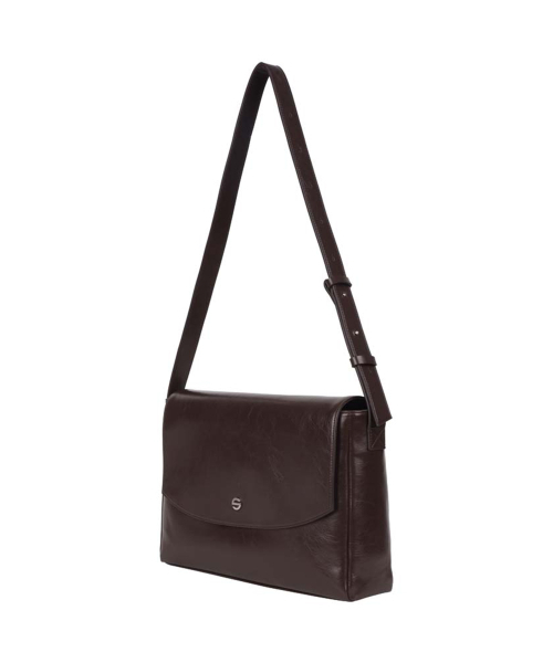 SEMICODE（セミコード）の「capture bag - crinkle choco brown（メッセンジャーバッグ・レディース・その他・FREE）」の3枚目の写真