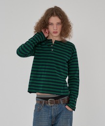 ASSORT SLAB LIKE HENRY NECK LONG SLEEVE/アソートスラブライクヘンリーネックロングスリーブ