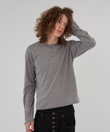 WISH FOR EVER（ウィッシュフォーエバー）の「ASSORT SLAB LIKE HENRY NECK LONG SLEEVE/アソートスラブライクヘンリーネックロングスリーブ（Tシャツ/カットソー）」