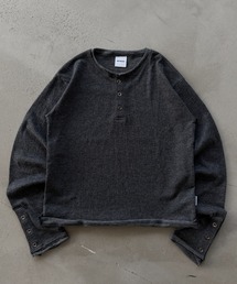 WISH FOR EVER（ウィッシュフォーエバー）の「ASSORT SLAB LIKE HENRY NECK LONG SLEEVE/アソートスラブライクヘンリーネックロングスリーブ（Tシャツ/カットソー）」