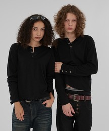 WISH FOR EVER(�E�B�b�V���t�H�[�G�o�[)��ASSORT SLAB LIKE HENRY NECK LONG SLEEVE/�A�\�[�g�X���u���C�N�w�����[�l�b�N�����O�X���[�u(T�V���c/�J�b�g�\�[)