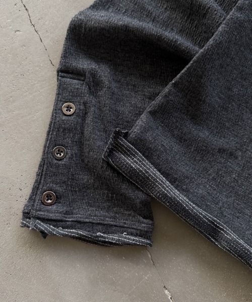 WISH FOR EVER（ウィッシュフォーエバー）の「ASSORT SLAB LIKE HENRY NECK LONG SLEEVE/アソートスラブライクヘンリーネックロングスリーブ（Tシャツ/カットソー・メンズ・ブラック系/チャコールグレー/ホワイト/ホワイト系/ブラック/ミント/グレー/ブラウン/ネイビー系/イエロー/ブルー/ネイビー/バーガンディー/グリーン系・SMALL/MEDIUM/LARGE）」の18枚目の写真
